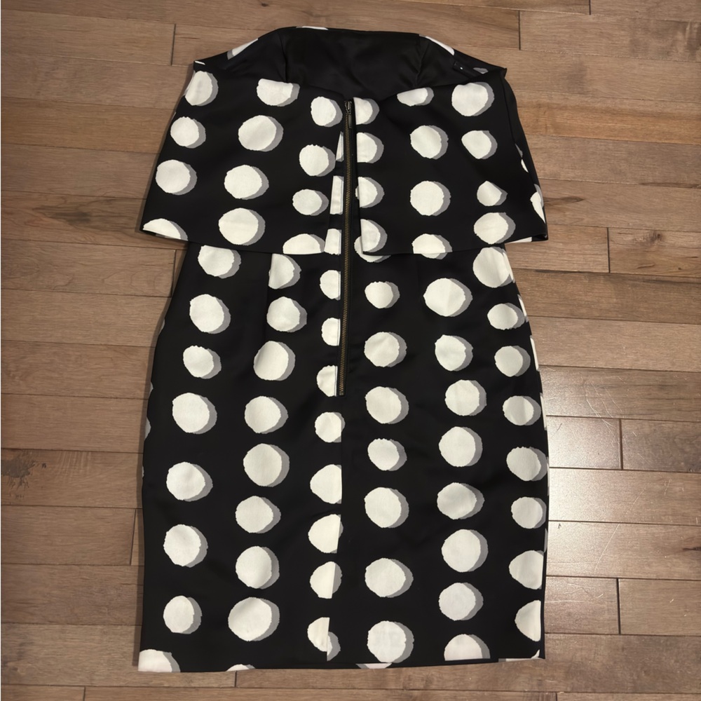 Keepsake the label polka dot strapless mini dress small black white grey - Picture 4 of 10